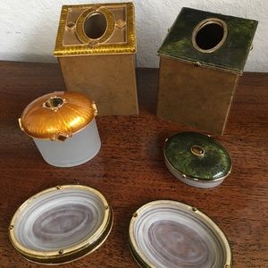 Mike & Ally Vintage Tiger Eye Bath Accessory Set